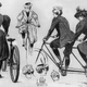 Women’s bicycling fashion.